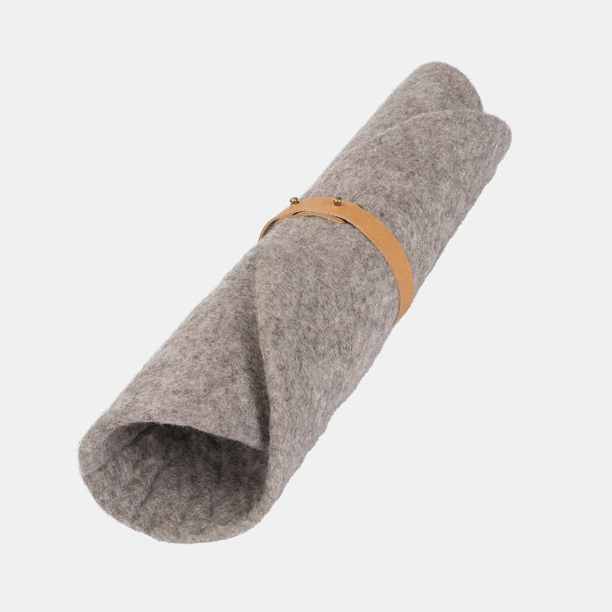 Tova – Rundt ullsitteunderlag Ø40 cm, naturbrun